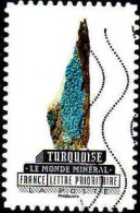 France Poste AA Obl Yv:1227 Mi:6350 Le Monde Minéral Turquoise (Lign.Ondulées) - Gebruikt
