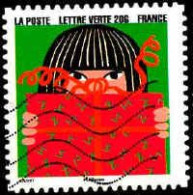France Poste AA Obl Yv:1196 Mi:6287 Jolivet Fille & Cadeau (Lign.Ondulées) - Gebraucht
