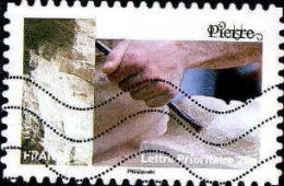 France Poste AA Obl Yv:1079 Mi:6054 Pierre Sculpture (Lign.Ondulées) - Used Stamps