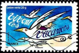 France Poste AA Obl Yv:1056 Mi:6011 Vivent Les Vacances (Lign.Ondulées) - Used Stamps