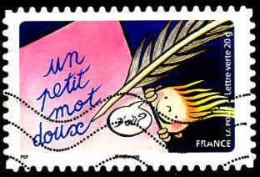 France Poste AA Obl Yv:1050 Mi:6005 Un Petit Mot Doux D'où (Lign.Ondulées) - Used Stamps