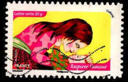 France Poste AA Obl Yv:1043 Mi:5993 L'odorat Respirer L'amour (Lign.Ondulées) - Used Stamps