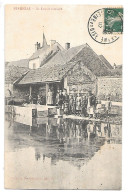 Cpa...Buchelay...(yvelines)...le Lavoir Couvert...1907...animée...(lavandières)... - Sonstige & Ohne Zuordnung