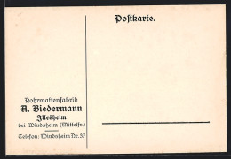AK Illesheim Bei Windsheim, Korrespondenzkarte Der Rohrmattenfabrik A. Biedermann  - Bad Windsheim