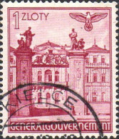 Reich (Occ.Pologne) Poste Obl Yv: 67 Mi:51 Palais Brühl Varsovie (Beau Cachet Rond) - General Government