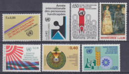 UNO GENF  Jahrgang 1981, Postfrisch **, 96-102, Komplett - Neufs