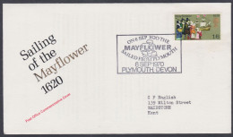 GB Great Britain 1970 Private FDC Mayflower, Sailed From Plymouth, Ship, Migrants, Ships, America, First Day Cover - Brieven En Documenten