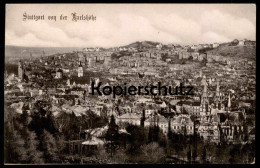 ALTE POSTKARTE STUTTGART VON DER KARLSHÖHE PANORAMA Ansichtskarte AK Cpa Postcard - Stuttgart