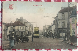 CPA 75 PARIS Rue Lecourbe, Prise De La Rue Croix Nivert (Tramway) - District 15