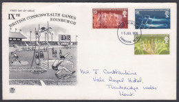 GB Great Britain 1970 Private FDC British Commonwealth Games, Edinburgh, Sport, Sports, Athletics, Jump, First Day Cover - Covers & Documents