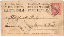 1,131 ARGENTINA, 1885, POSTAL STATIONERY (FOLD BOTTOM RIGHT CORNER) - Postal Stationery