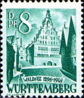 Allemagne ZOF Württemberg Poste N** Yv:22 Mi:16 Hôtel De Ville De Waldsee - Wurtemberg
