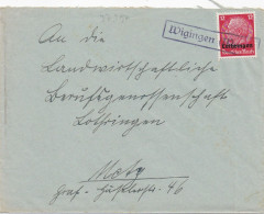 37397# HINDENBURG LOTHRINGEN LETTRE ARGESSINGEN ? Obl WIGINGEN WESTMARK VIGY MOSELLE METZ - Covers & Documents