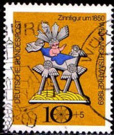 RFA Poste Obl Yv: 473 Mi:610 Weihnachtsmarke Zinnfigur Um 1850 (Beau Cachet Rond) - Used Stamps