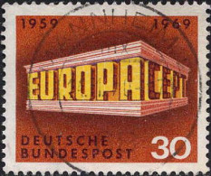 RFA Poste Obl Yv: 447 Mi:584 Europa Cept 1959 1969 Temple Stylisé (TB Cachet Rond) - Used Stamps