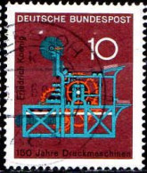 RFA Poste Obl Yv: 411 Mi:546 Druckmaschine Friedrich Koenig (Beau Cachet Rond) - Used Stamps