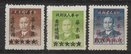 Chine Orientale - 1949 Service Postal Populaire De La Chine De L'Est YT N° 61/62/63 ** émis Neufs Sans Gomme. - Ostchina 1949-50