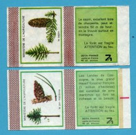 2 ÉTIQUETTES DE BOITES D'ALLUMETTES LA FORÊT EST FRAGILE - Matchbox Labels