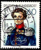 RFA Poste Obl Yv: 948 Mi:1115 Carl Von Clausewitz Général (TB Cachet à Date) Reutlingen 10-3-82 - Used Stamps