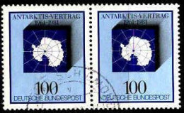 RFA Poste Obl Yv: 946 Mi:1117 Antarktis-Vertrag Paire (Beau Cachet Rond) - Used Stamps