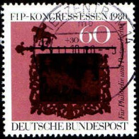 RFA Poste Obl Yv: 911 Mi:1065 FIP-Kongress Essen Enseigne De Poste 1754 (TB Cachet Rond) - Used Stamps