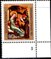 RFA Poste N** Yv: 993 Mi:1161 Weihnachtsmarke Meister Bertram Um 1380 (Coin De Feuille) - Neufs