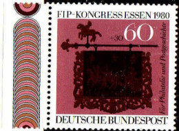 RFA Poste N** Yv: 911 Mi:1065 FIP-Kongress Essen Enseigne De Poste 1754 (Bord De Feuille) - Unused Stamps