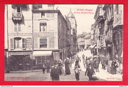 F-88-Epinal-24P120  La Rue Léopold Bourg, Café Du Pont, Aux Deux Nègres, Commerces, Belle Animation, Cpa BE - Epinal