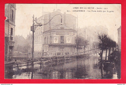 F-92-Colombes-02P118  Crue De La Seine, Les Ponts établis Par Le Génie, Janvier 1910, Cpa - Colombes