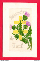 Brodee-262A87  Souvenir De TOUL, Croix De Lorraine, Chardons, Cpa BE - Embroidered