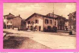 F-38-Heyrieux-01P120  Place De La Paume, Animation, Fontaine, Cpa BE (papier Collé Au Verso) - Autres & Non Classés