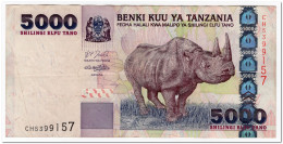 TANZANIA,5000 SHILINGI,2003,P.38,VF+ - Tanzanie