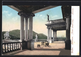 AK Corfou, Villa Imperiale, Terrasse  - Grèce