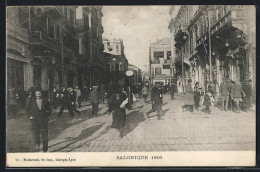 AK Salonique, Strassenpartie Im Jahr 1916  - Greece