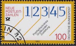 RFA Poste Obl Yv:1491 Mi:1659 Neue Postleitzahlen (Beau Cachet Rond) - Gebruikt