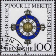 RFA Poste Obl Yv:1441 Mi:1613 150 Jahre Orden Pour Le Merite (Beau Cachet Rond) - Gebraucht