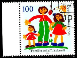 RFA Poste Obl Yv:1450 Mi:1621 Familie Schafft Zukunft Bord De Feuille (Beau Cachet Rond) - Used Stamps