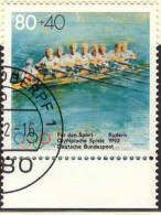 RFA Poste Obl Yv:1420 Mi:1593 Für Den Sport Olympische Spiele Rudern Bord De Feuille (TB Cachet Rond) - Used Stamps