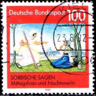 RFA Poste Obl Yv:1409 Mi:1577 Sorbische Sagen Mittagsfrau & Nochtenerin (TB Cachet Rond) - Used Stamps