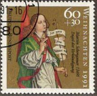 RFA Poste Obl Yv:1410 Mi:1578 Martin Schongauer Engel Der Verkündigung (Beau Cachet Rond) - Used Stamps