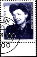 RFA Poste Obl Yv:1407 Mi:1575 Nelly Sachs Ecrivain Bord De Feuille (TB Cachet Rond) - Oblitérés