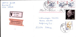 RFA Poste Obl Yv:1414 3x 1191-1428 Charlotte Von Stein Confidente De Goethe Sur Lettre - Used Stamps