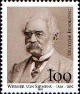 RFA Poste N** Yv:1474 Mi:1642 Werner Von Siemens Industriel - Unused Stamps
