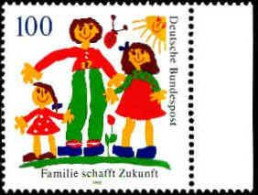 RFA Poste N** Yv:1450 Mi:1621 Familie Schafft Zukunft Bord De Feuille - Unused Stamps