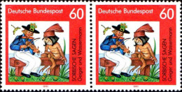 RFA Poste N** Yv:1408 Mi:1576 Sorbische Sagen Geiger & Wassermann Paire - Unused Stamps