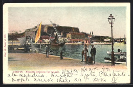 AK Corfou, Nouvelle Forteresse Vue Du Port  - Greece