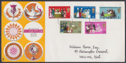 GB Great Britain 1970 Private FDC Florence Nightangle, Lamp, Astronomy, Mayflower Ship, Arbroath Declaration, Cover - Covers & Documents
