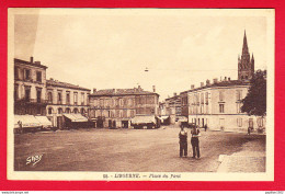 F-33-Libourne-18P89  La Place Du Pont, Commerces, Animation, Cpa BE - Libourne