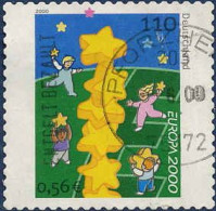 RFA Poste Obl Yv:1946 Mi:2114 Europa 2000 Kinder Bauen Sternenturm (TB Cachet Rond) - Used Stamps