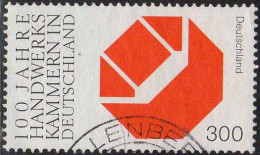 RFA Poste Obl Yv:1956 Mi:2124 100.Jahre Handwerkskammern In Deutschland (Beau Cachet Rond) - Oblitérés